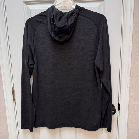 Lululemon Metal Vent Tech 1/4 Zip Hooded Pullover Mens Size XL Dark Grey Gym - Picture 2 of 7